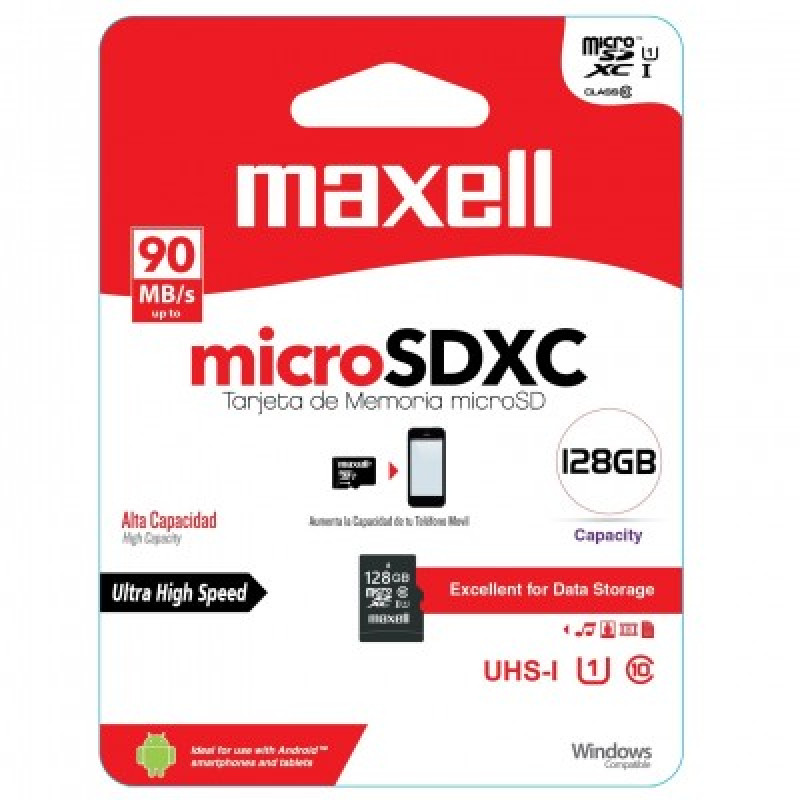 MAXELL CARTÃO DE MEMÓRIA MICRO SD 128GB CL10