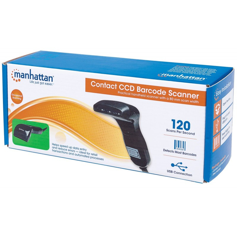 POS SCANNER USB CCD Dist20mm,Lux máx2.000, MANHATTAN